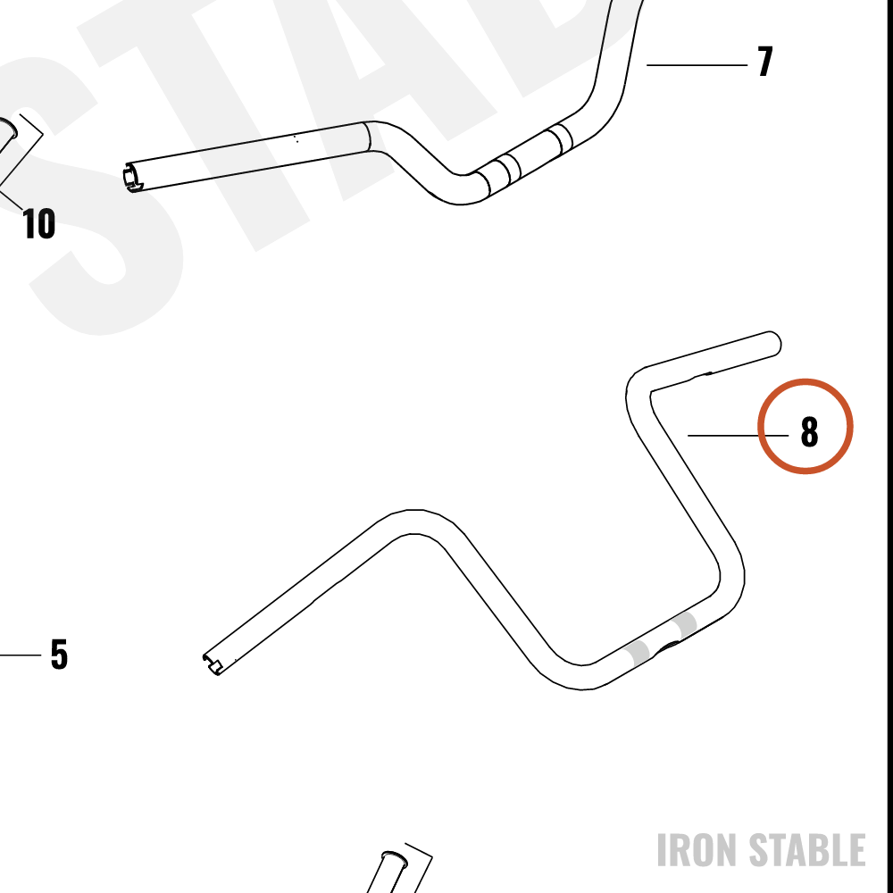 Harley-Davidson H-Bar, Bar, Polished