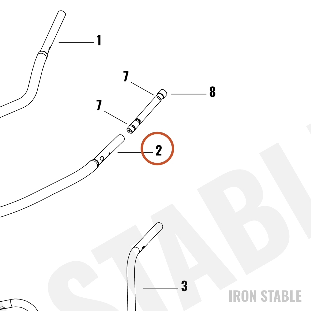 Harley-Davidson H-Bar, Bar, Polished