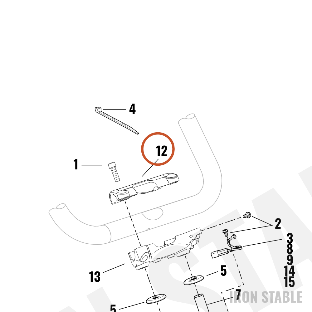 Harley-Davidson Upr Clamp, H'bar