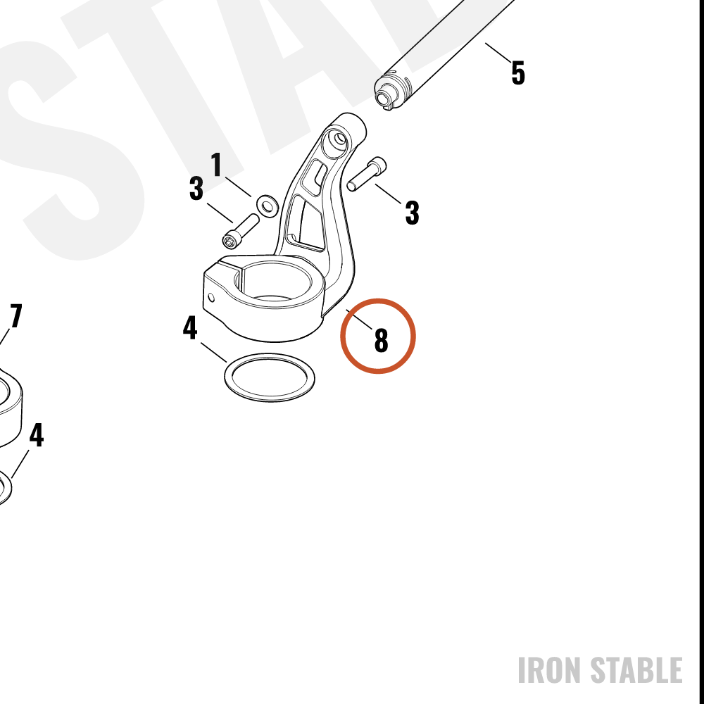 Harley-Davidson Riser, Lower H-Bar, Lh, Clip-On