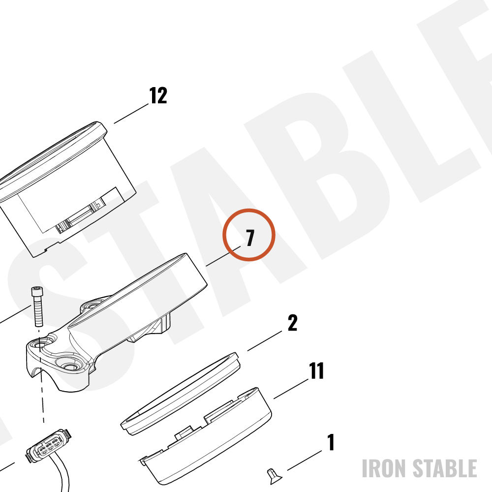 Harley-Davidson Clamp, Upr H-Bar, Wrinkle Blk
