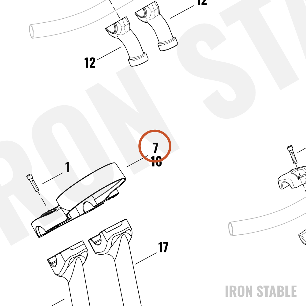 Harley-Davidson Clamp, Upr H-Bar, Chrome