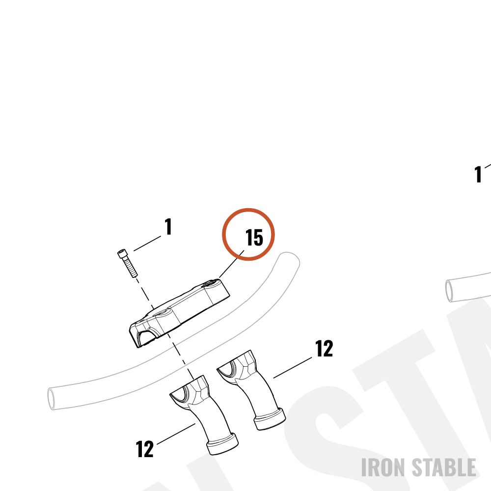 Harley-Davidson Clamp, Upr H-Bar, Chrome
