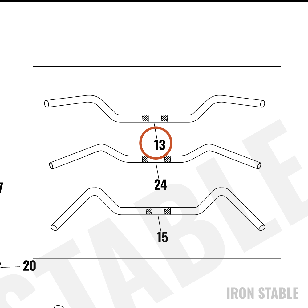 Harley-Davidson Handlebar, Stainless, Flstf