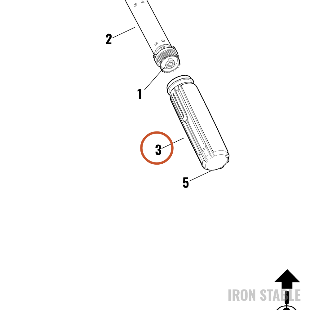 Harley-Davidson Grip Assembly, Rh/Finned