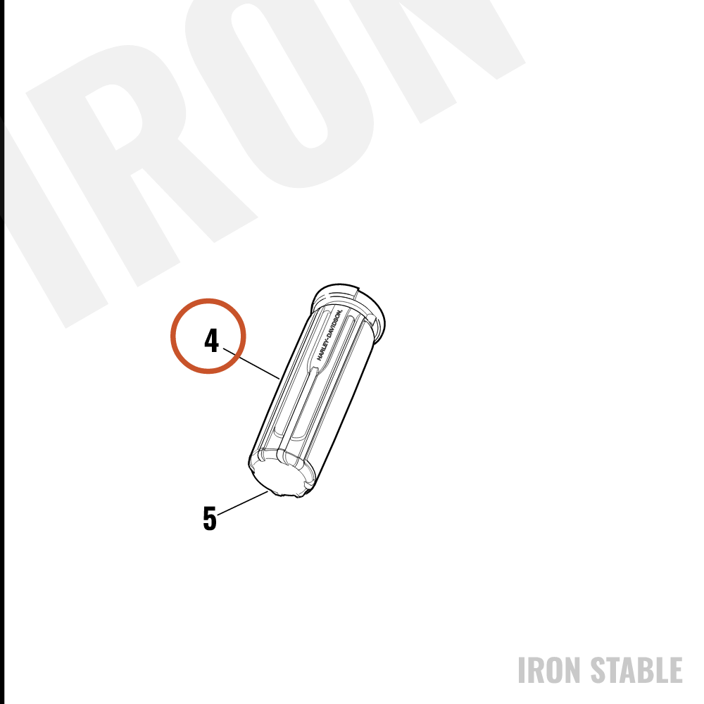 Harley-Davidson Grip Assembly, Lh/Finned