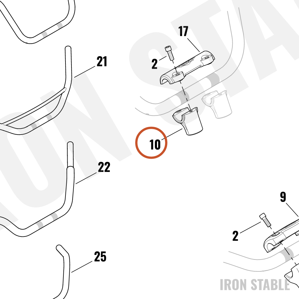 Harley-Davidson Clamp, Lower H-Bar, X