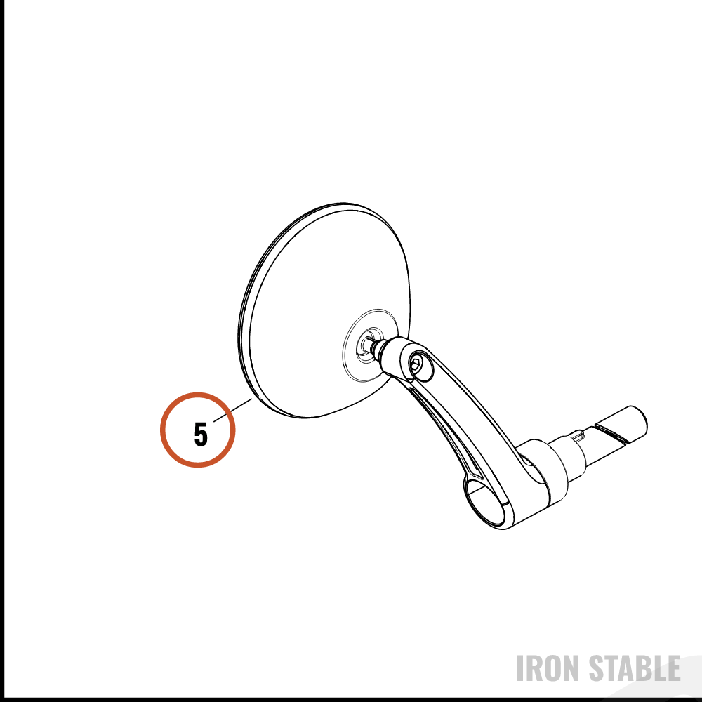 Harley-Davidson Mirror, Rh, Pivot, Assembly
