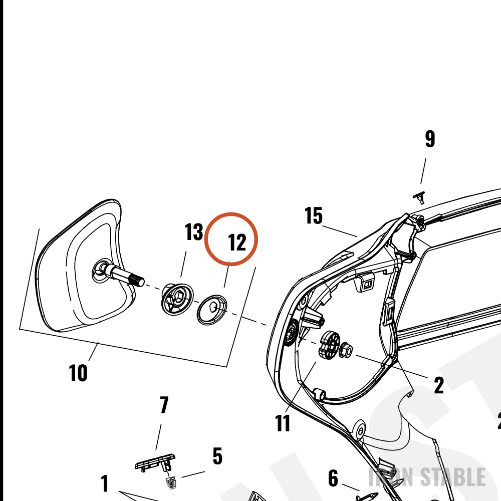 Harley-Davidson Mirror, Gasket