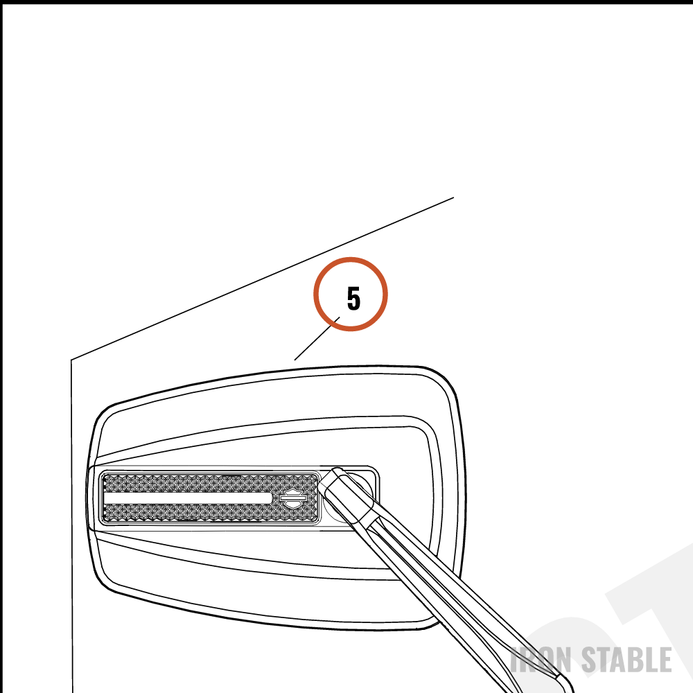 Harley-Davidson Mirror, Assembly, Performance, Rh, Cle