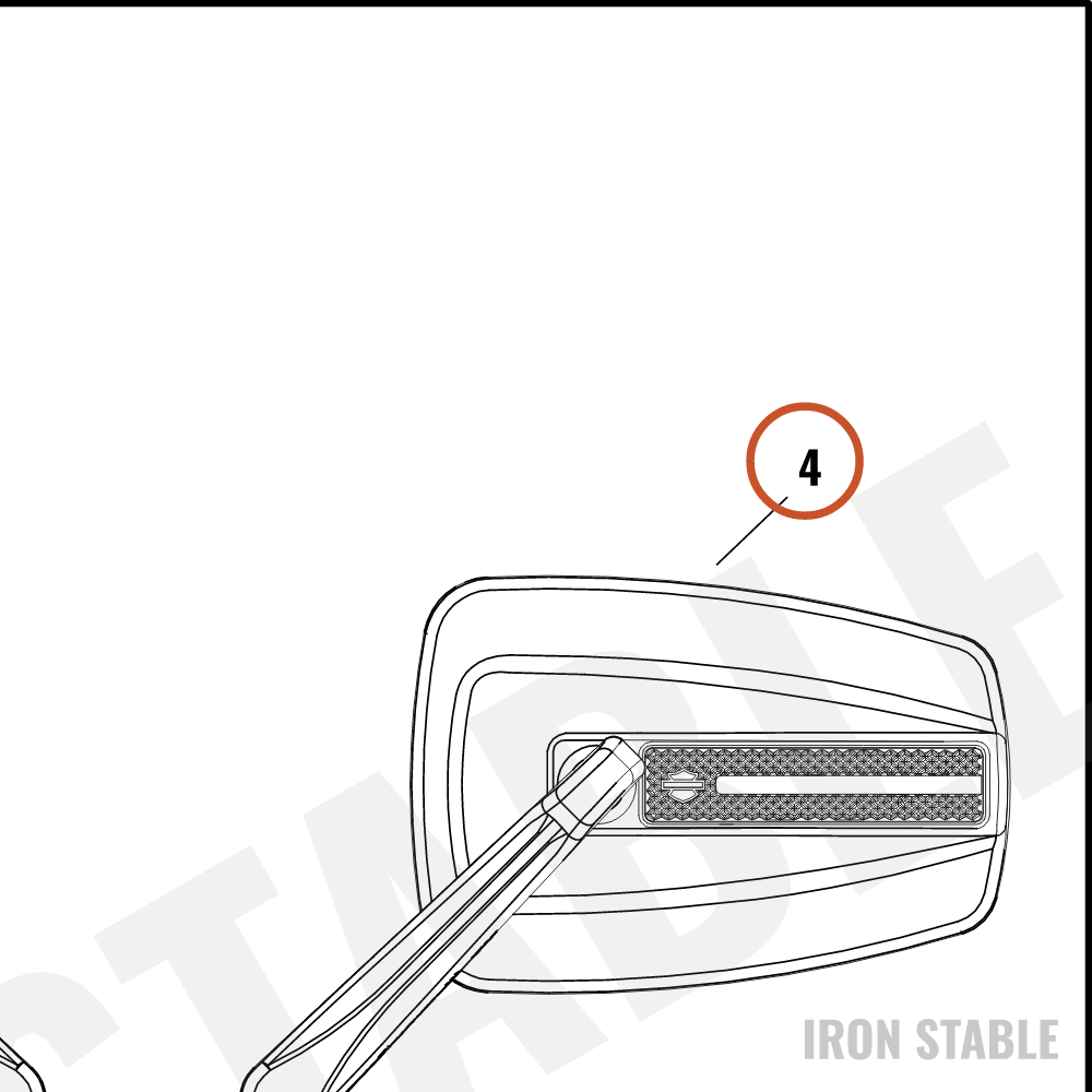 Harley-Davidson Mirror, Assembly, Performance, Lh, Cle