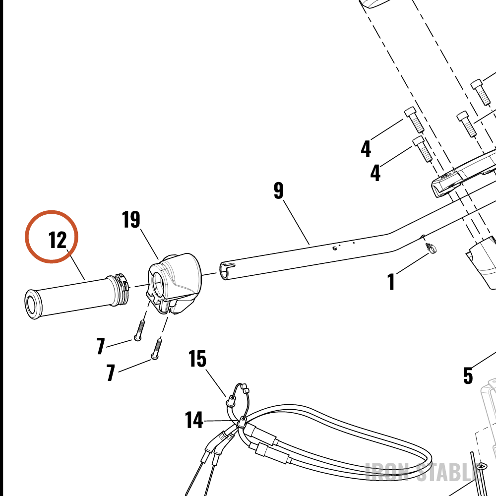 Harley-Davidson Grip, Throt, Assembly