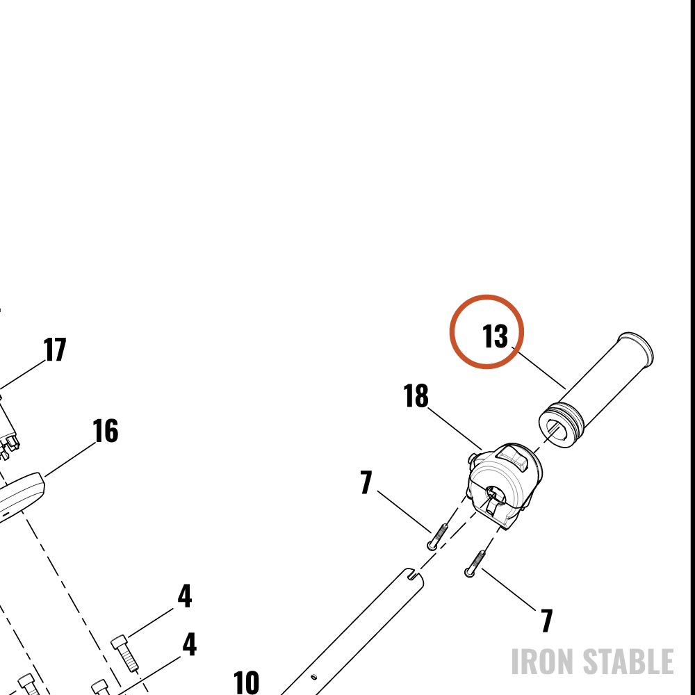 Harley-Davidson Grip, Lh, Blk
