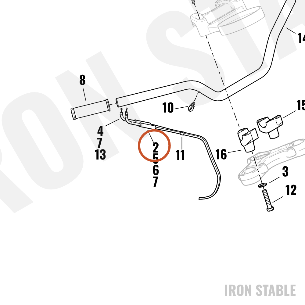 Harley-Davidson Cable, Throt, Control