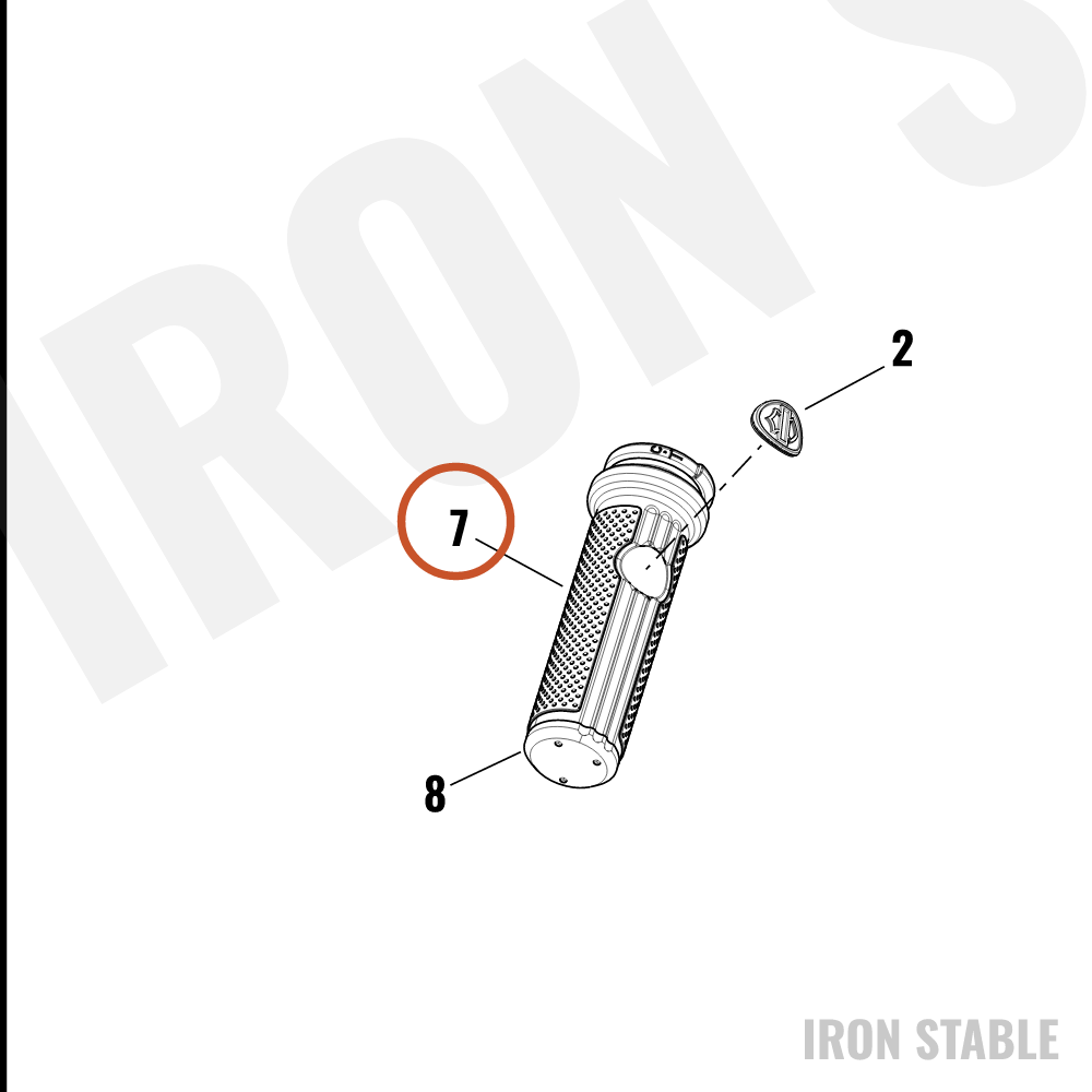 Harley-Davidson Grip, Lh, Chrome, Bar/Shield