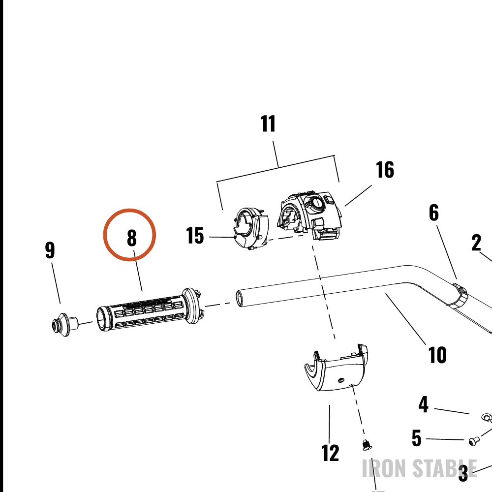 Harley-Davidson Grip, Throt, Heated, 7/8 In