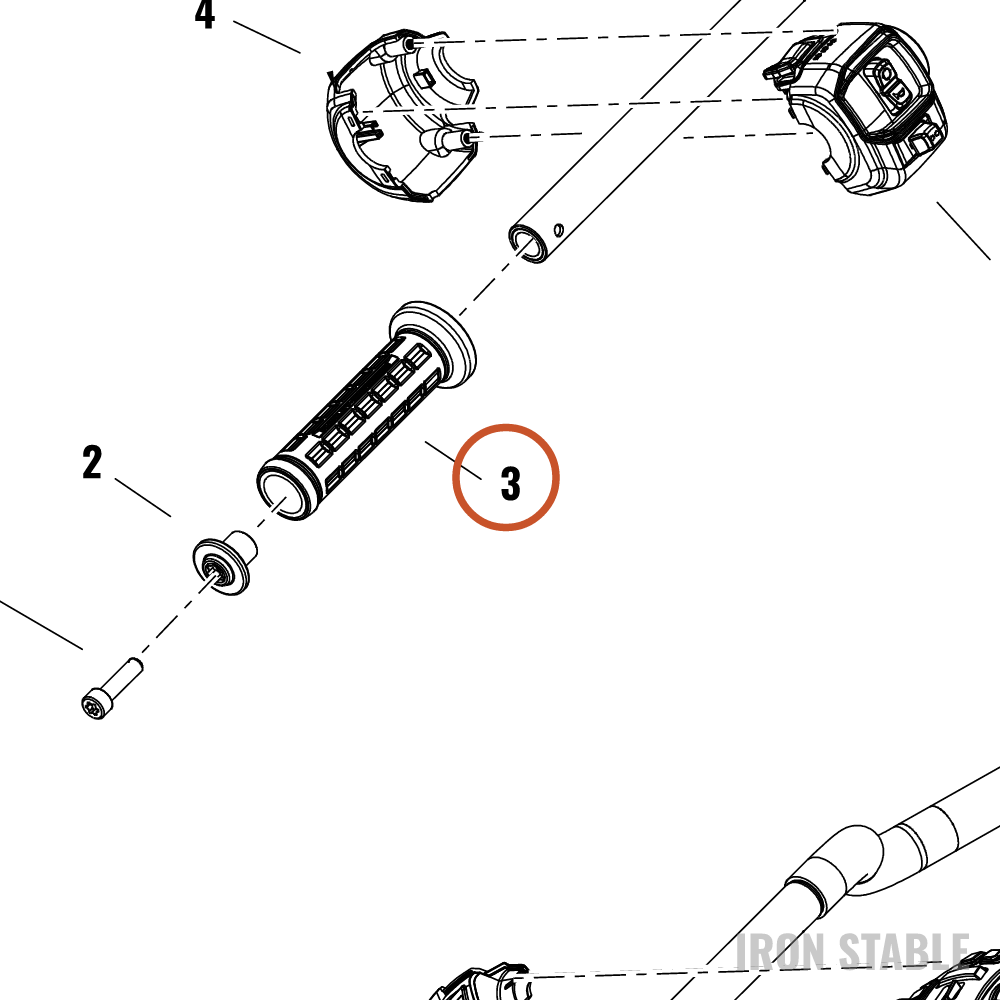 Harley-Davidson Grip, Lh, 7/8 In, No Adhesive