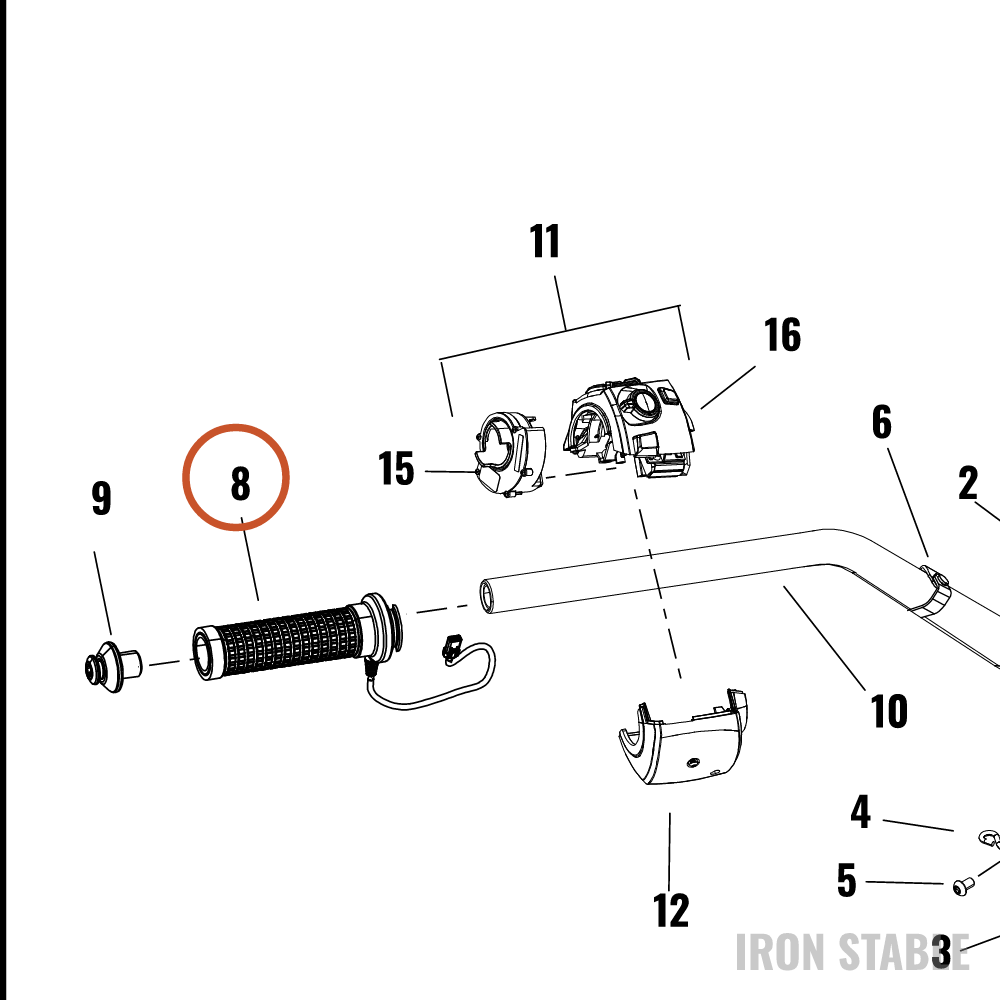 Harley-Davidson Grip, Throt, Heated, 7/8 In