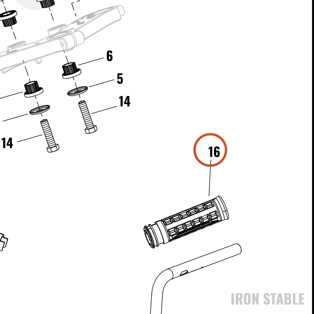 Harley-Davidson Grip, Lh, Blk