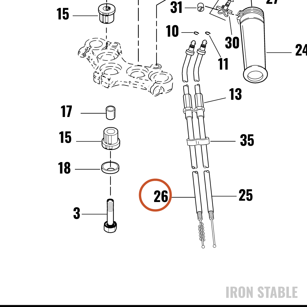 Harley-Davidson Cable, Idle Cntrl