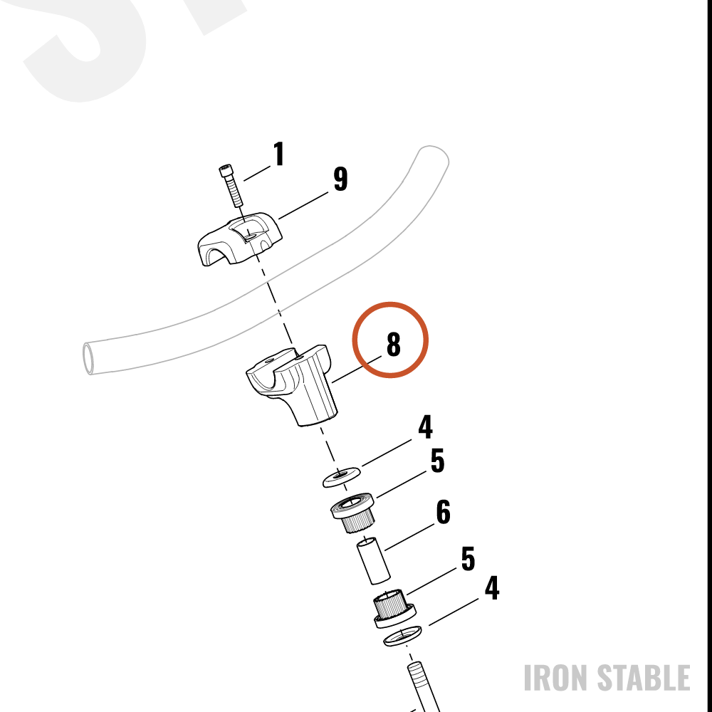 Harley-Davidson Clamp, Lower H-Bar, Chrome