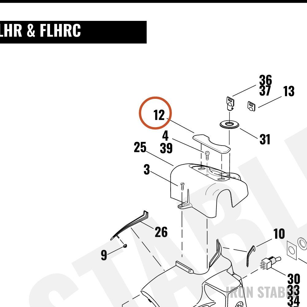 Harley-Davidson Trim Insert, H'bar Cover