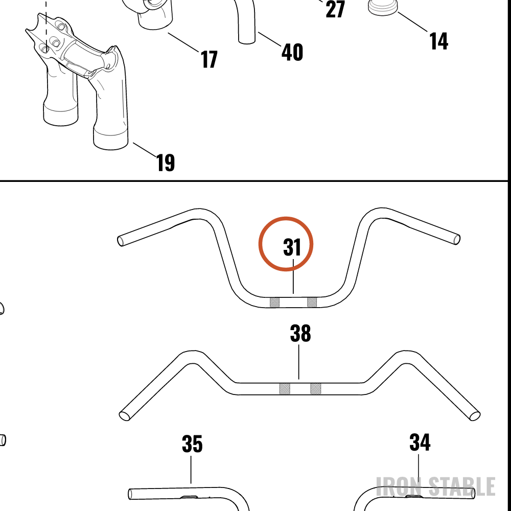 Harley-Davidson Handlebar, Gloss Blk
