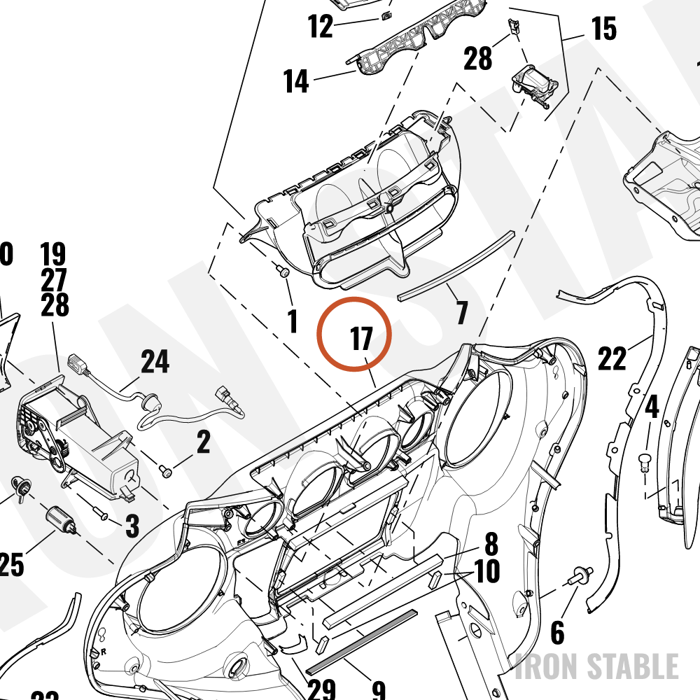 Harley-Davidson Inr-Frng Assembly, Solid