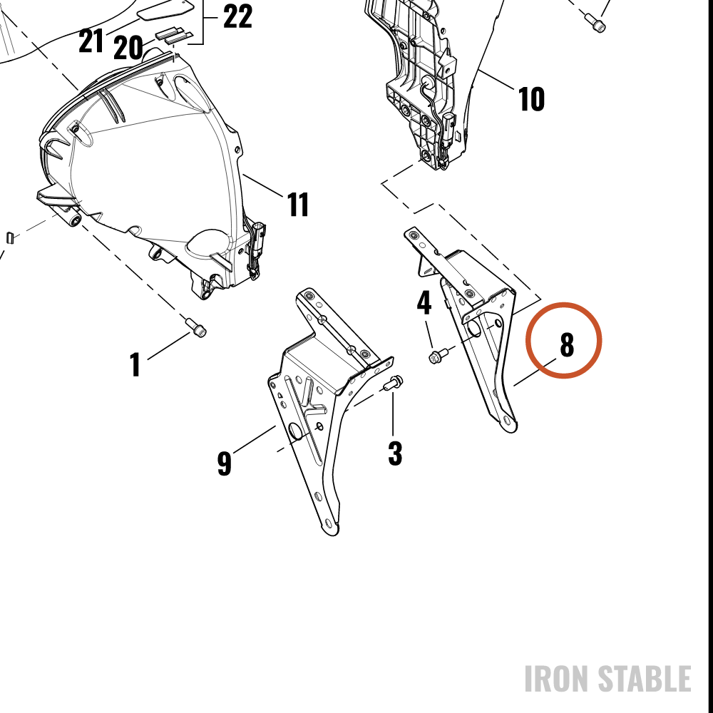 Harley-Davidson Fairing, Inr, Bracket, Lh-Sprt