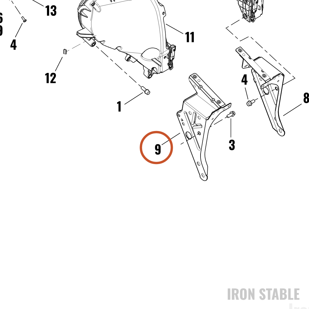 Harley-Davidson Bracket, Rh-Suprt, Inr-Frng