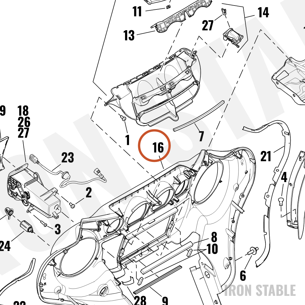 Harley-Davidson Inr-Frng Assembly, Solid