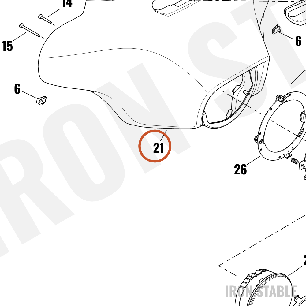 Harley-Davidson Sub-Assembly, Front Frng, Pntd