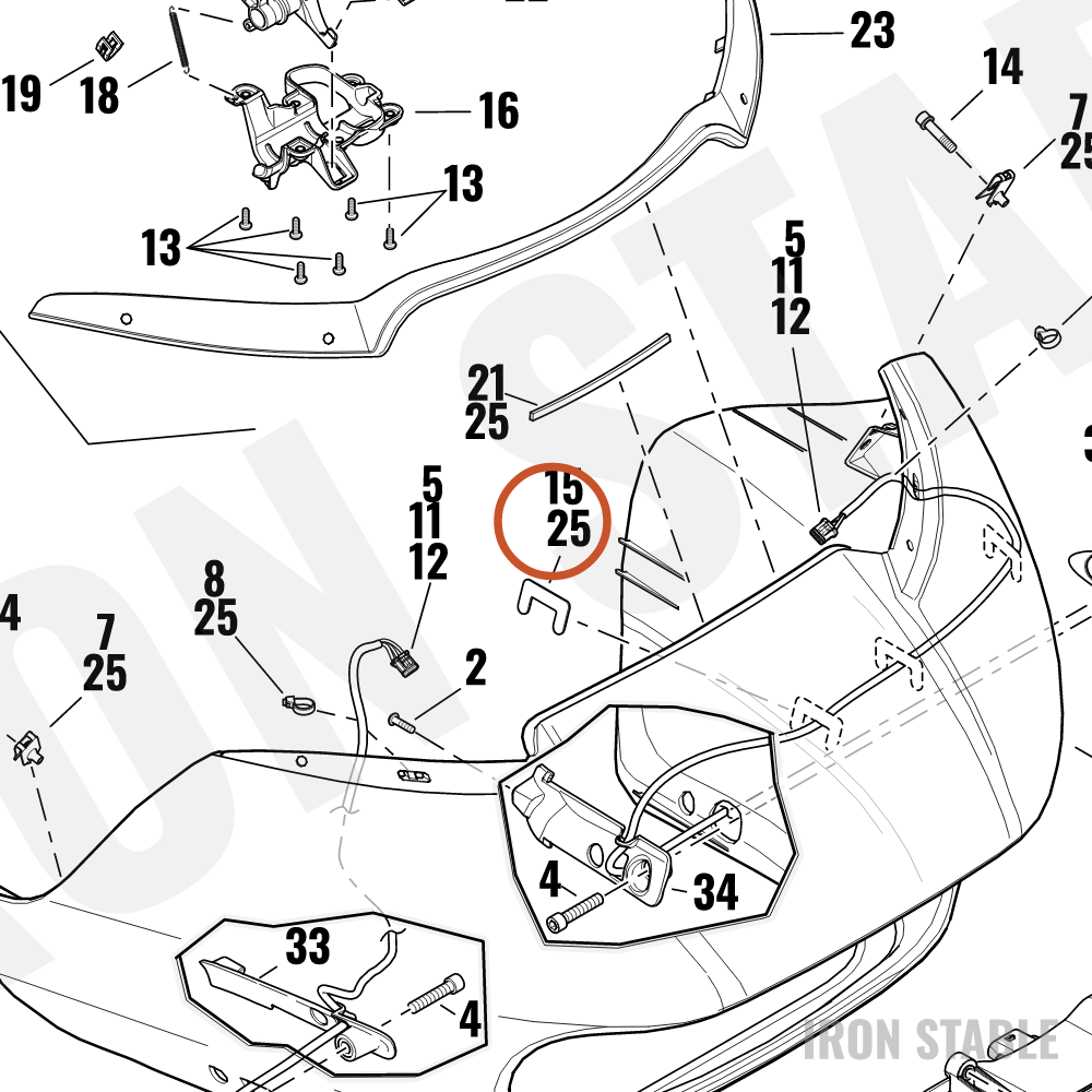 Harley-Davidson Kit-Hardware, Frng