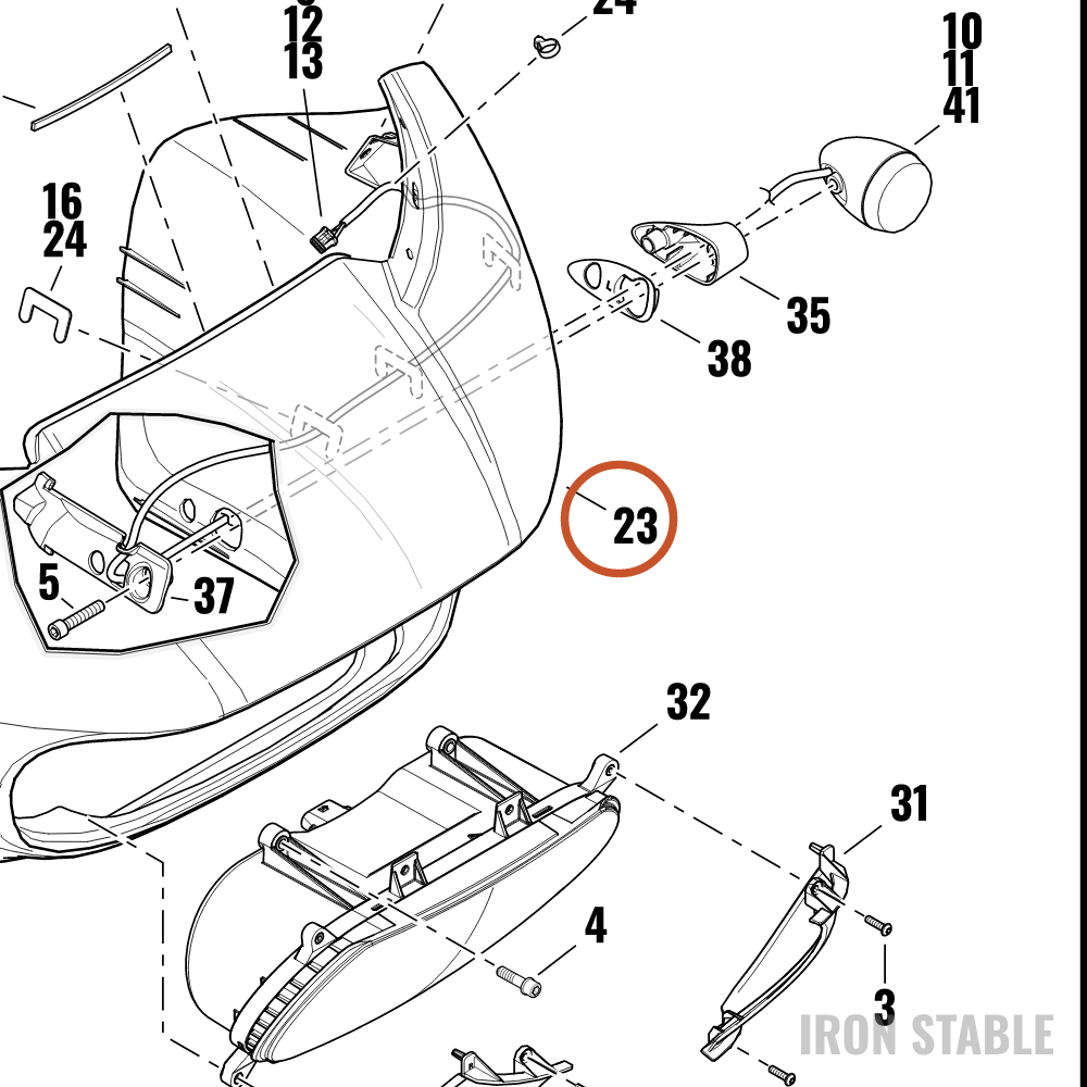 Harley-Davidson Kit-Front Frng, Solid