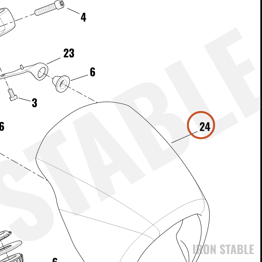 Harley-Davidson Fairing, Fr, Otr, Wht Gld Prl