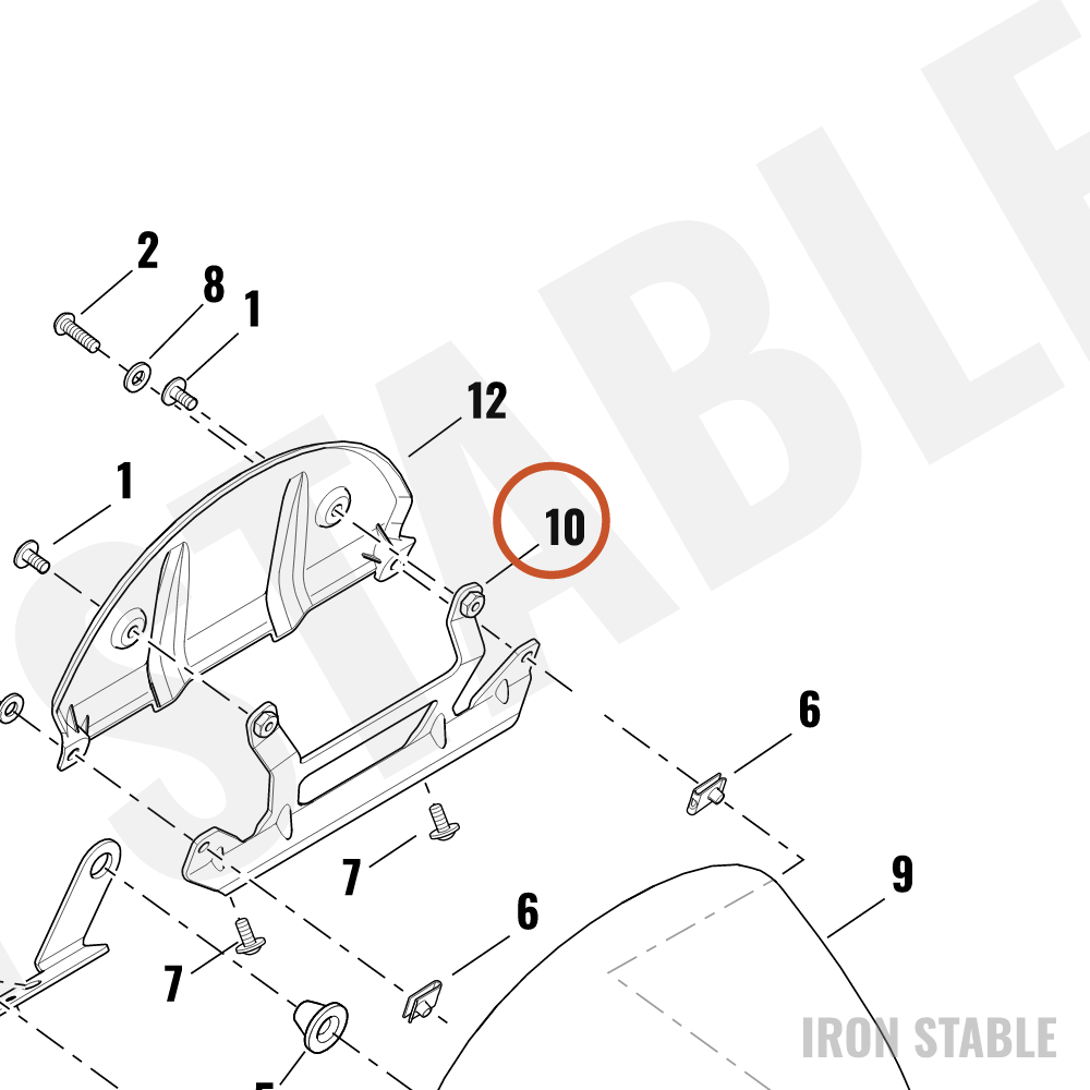 Harley-Davidson Fairing, Fr, Bracket, Upper