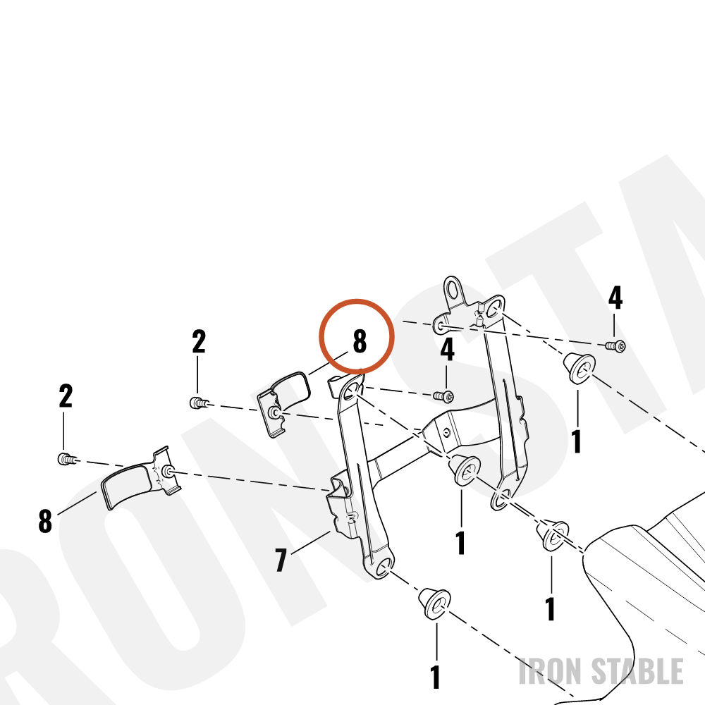 Harley-Davidson Fairing, Fr, Bracket, Clamp
