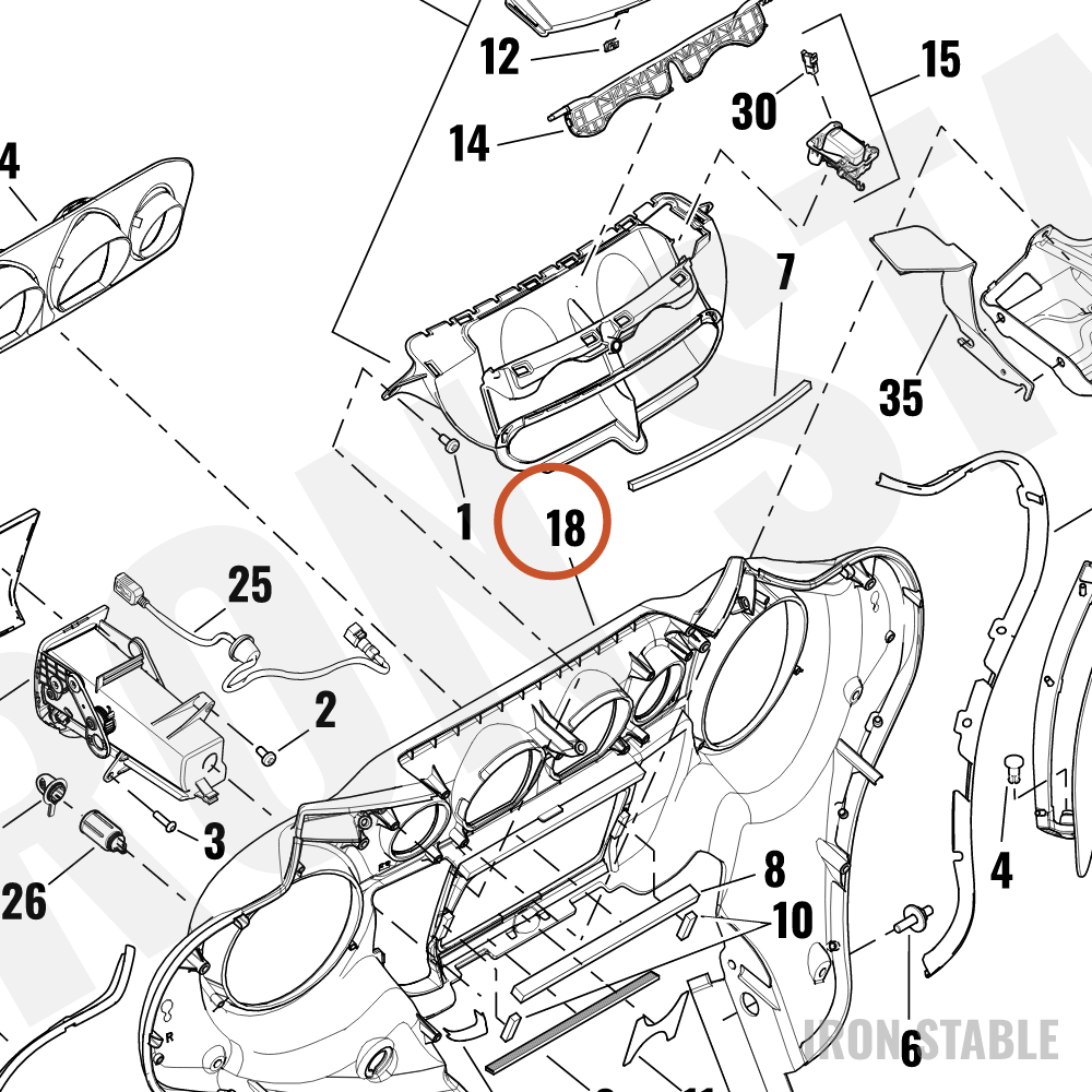 Harley-Davidson Fairing, Inr, Assembly, Sld