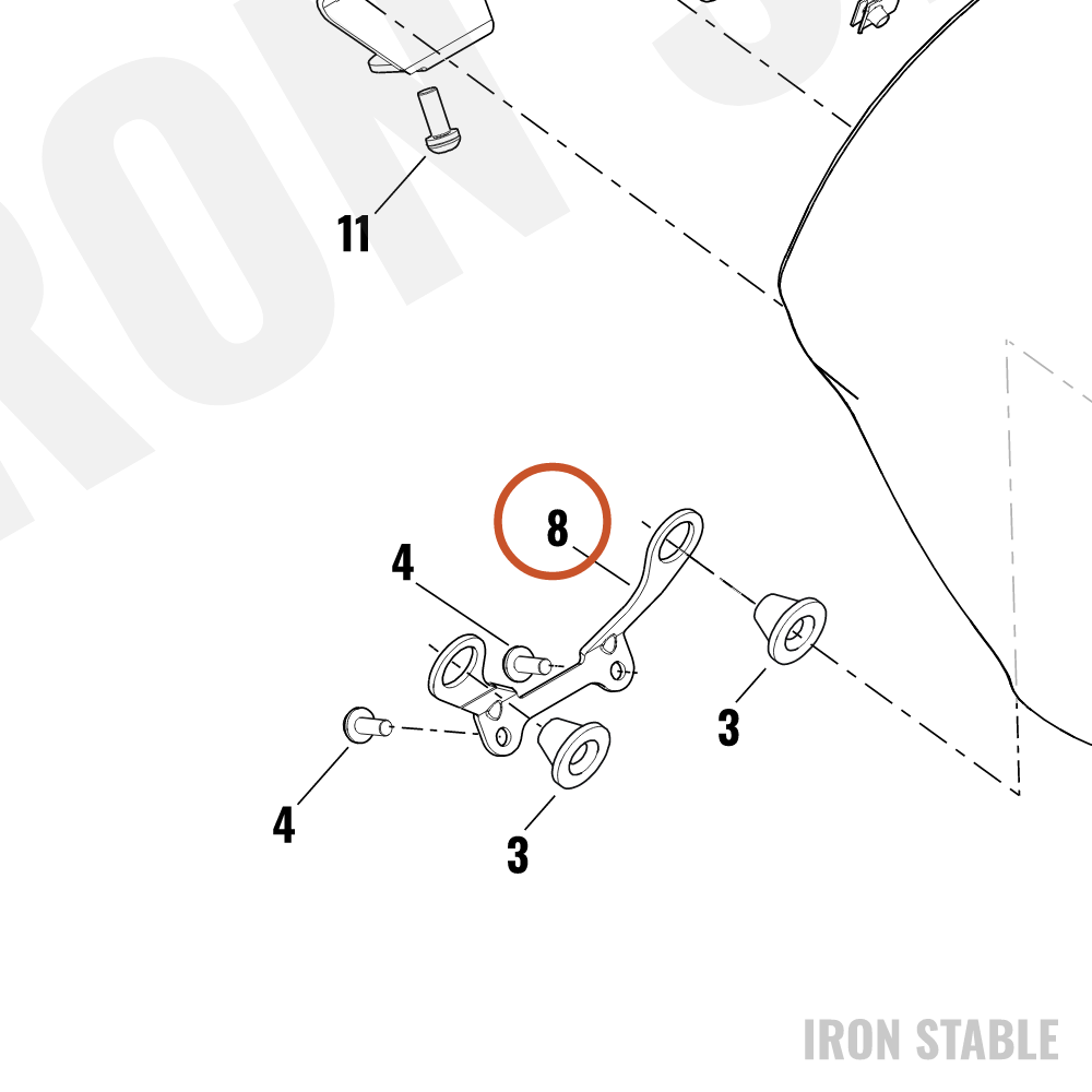 Harley-Davidson Fairing, Fr, Bracket, Lower