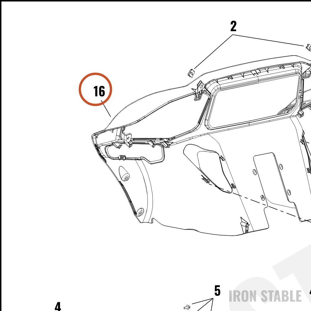 Harley-Davidson Fairing, Inr, Solid, Sub-Assembly, Tr