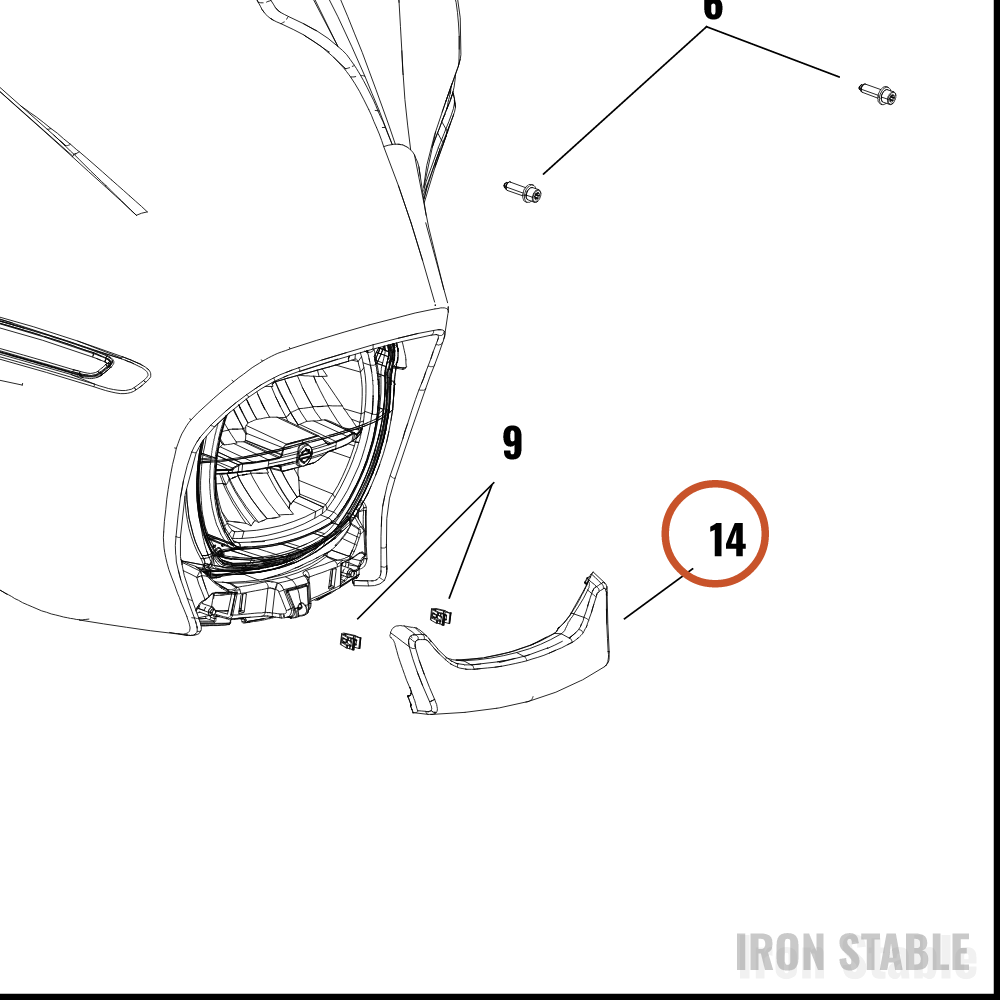 Harley-Davidson Fairing, Fr, Trim, Chin