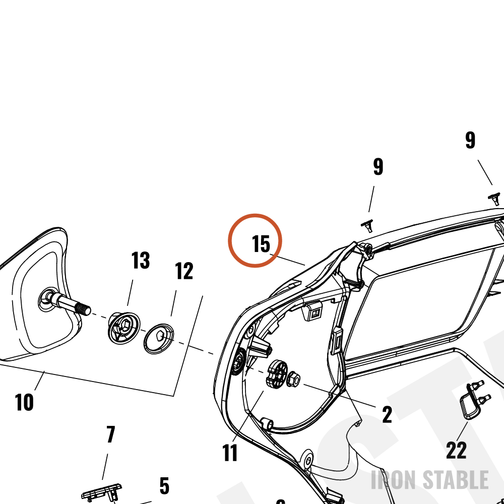 Harley-Davidson Fairing, Inr, Sub Assembly, Solid