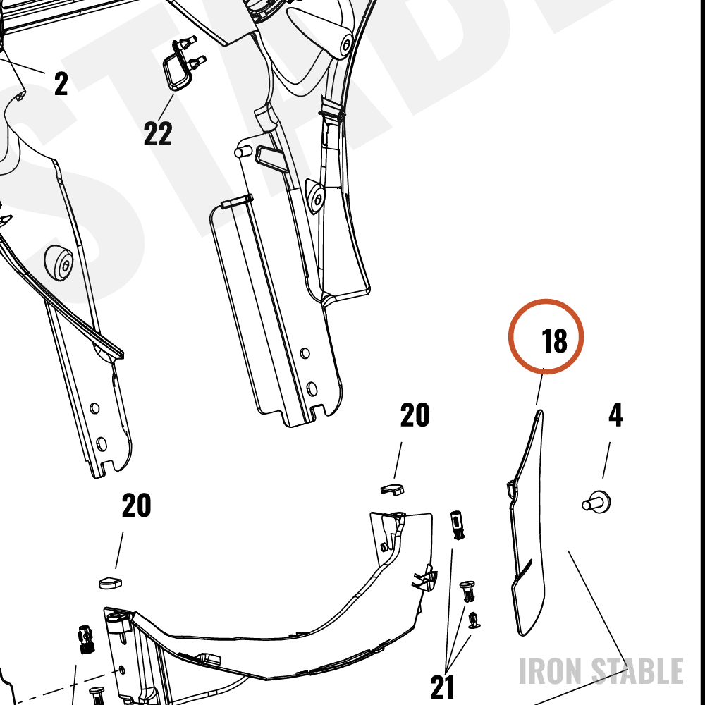 Harley-Davidson Deflector, Air, Wing, Lh
