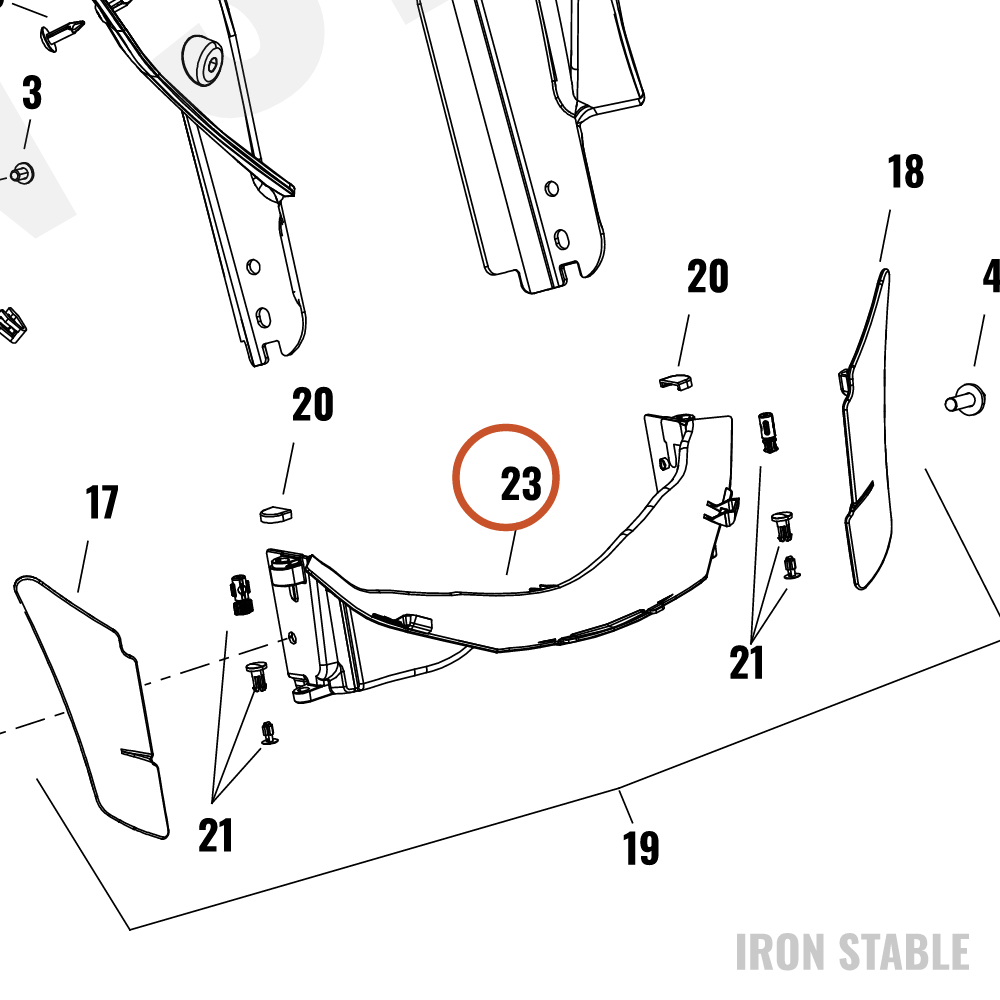 Harley-Davidson Deflector, Air, Skirt, Std Frks