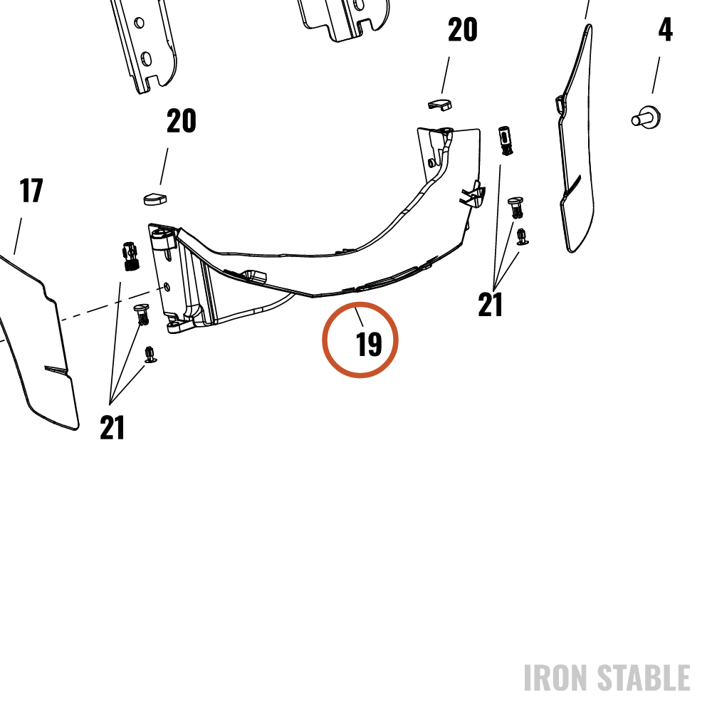 Harley-Davidson Deflector, Air, Skirt, Std Frks
