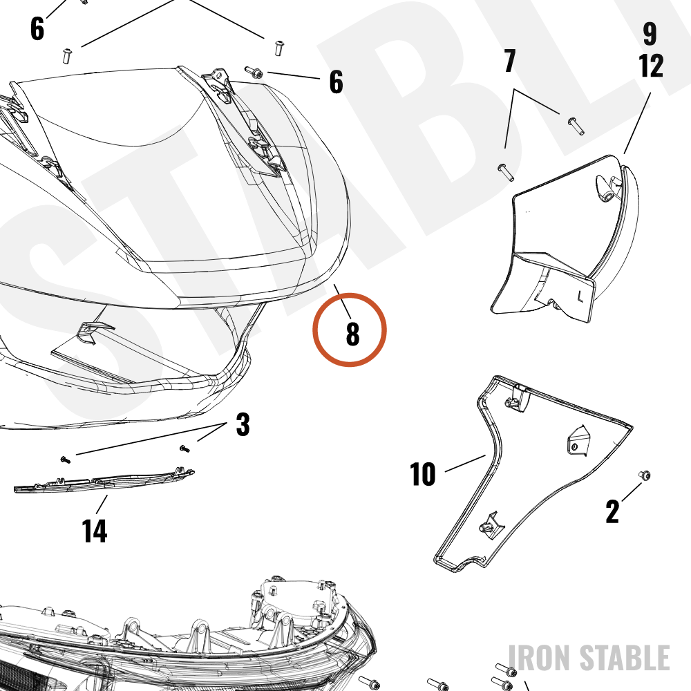 Harley-Davidson Kit, Fair, Fr, Svce, Sld W/Grph