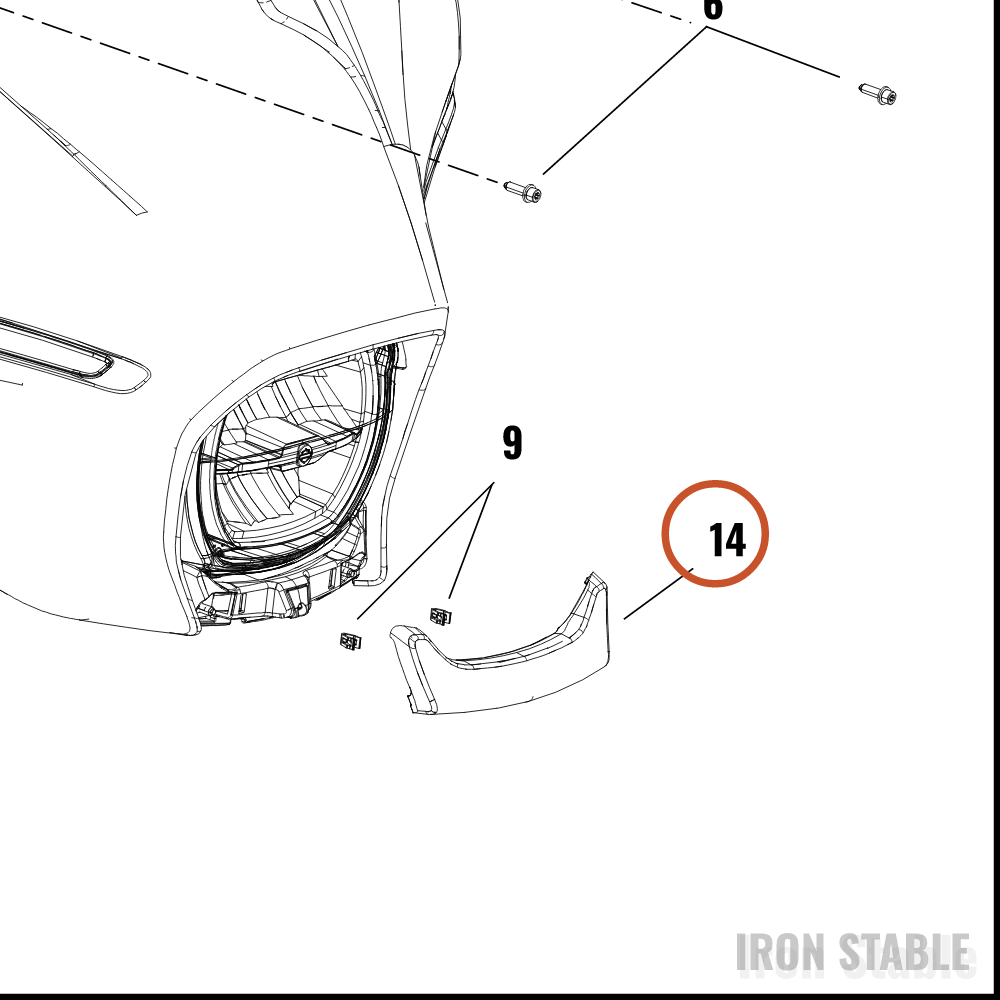 Harley-Davidson Fairing, Fr, Trim, Chin, Solid