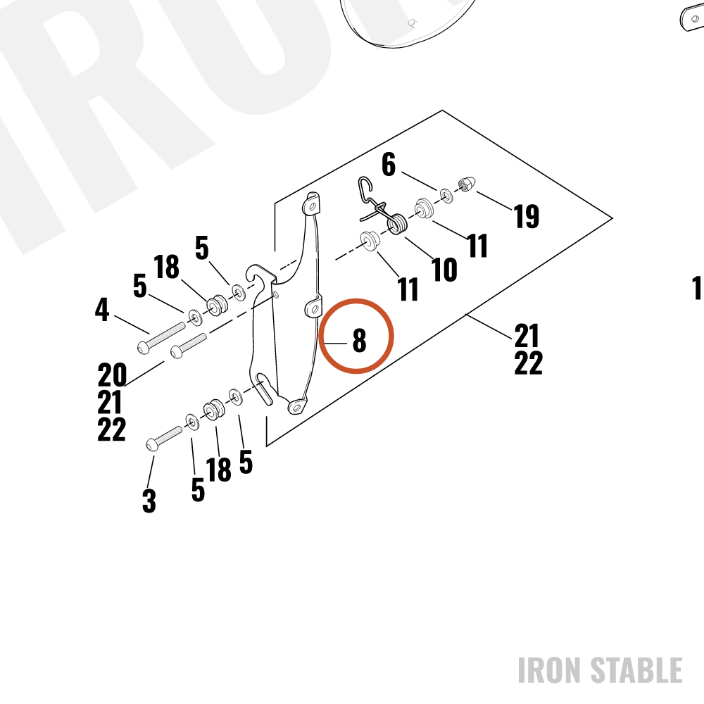 Harley-Davidson Bracket, Rh, W'shld Detach/Chrome
