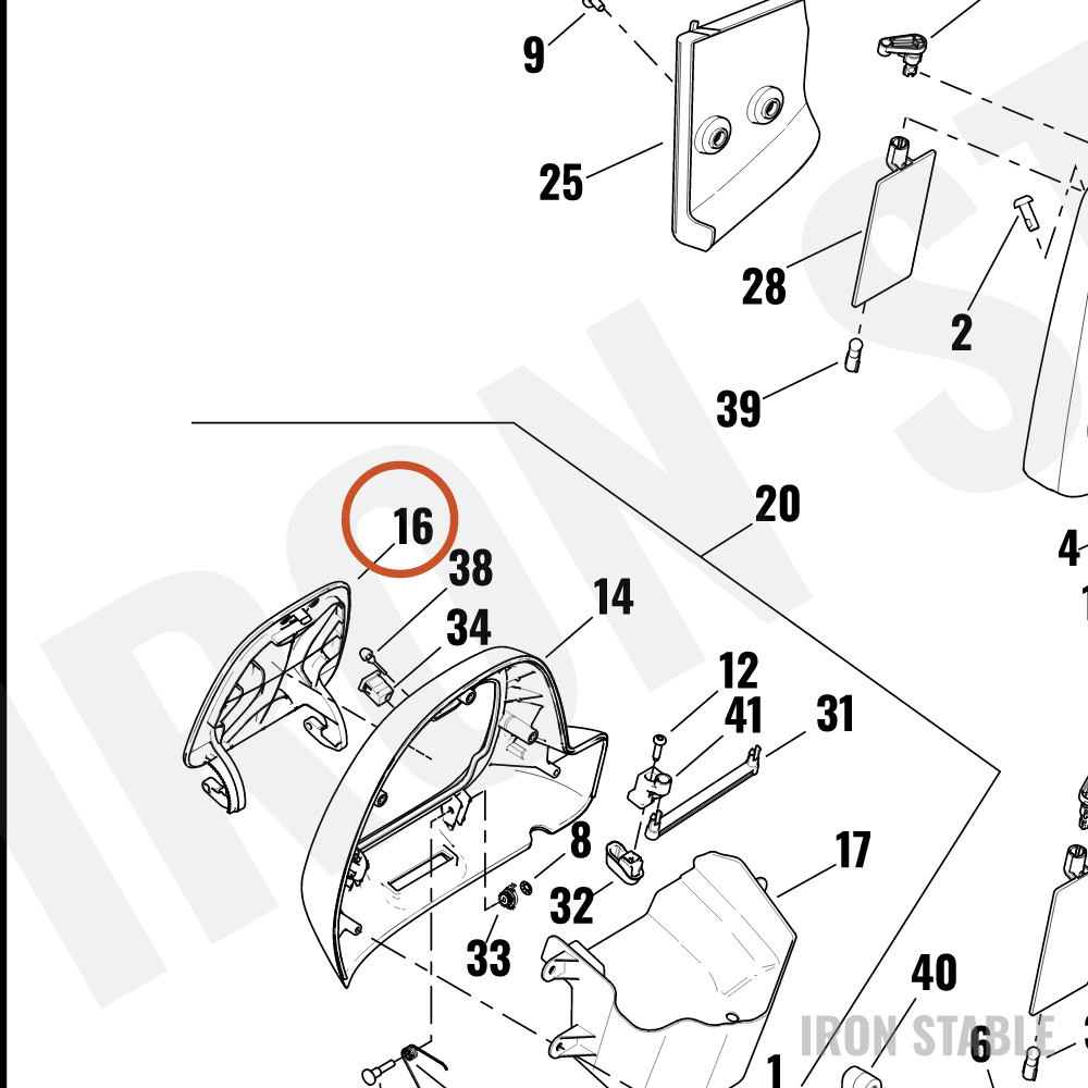 Harley-Davidson Frng Lower Sub-Component, Glove Box D