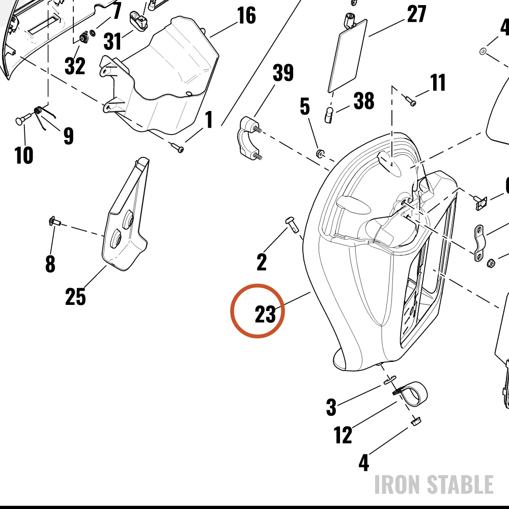 Harley-Davidson Frng-Lower, Rh, Unpntd